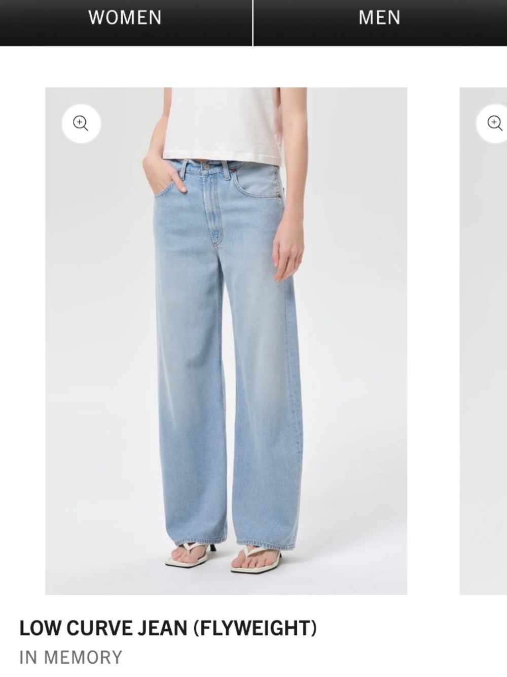 Agolde low curve Jean